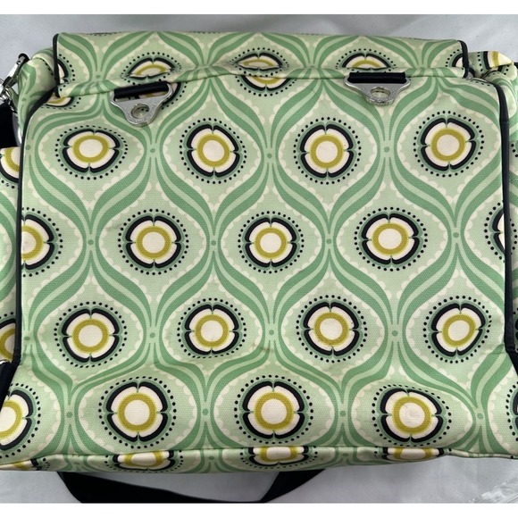 PETUNIA PICKLE BOTTOM Boxy Backpack DIAPER BAG Changing Pad Aqua Floral - Picture 4 of 13